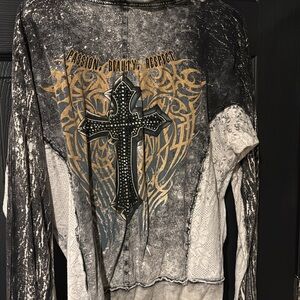 Crash & Burn Black and Gold Graphic Hoodie